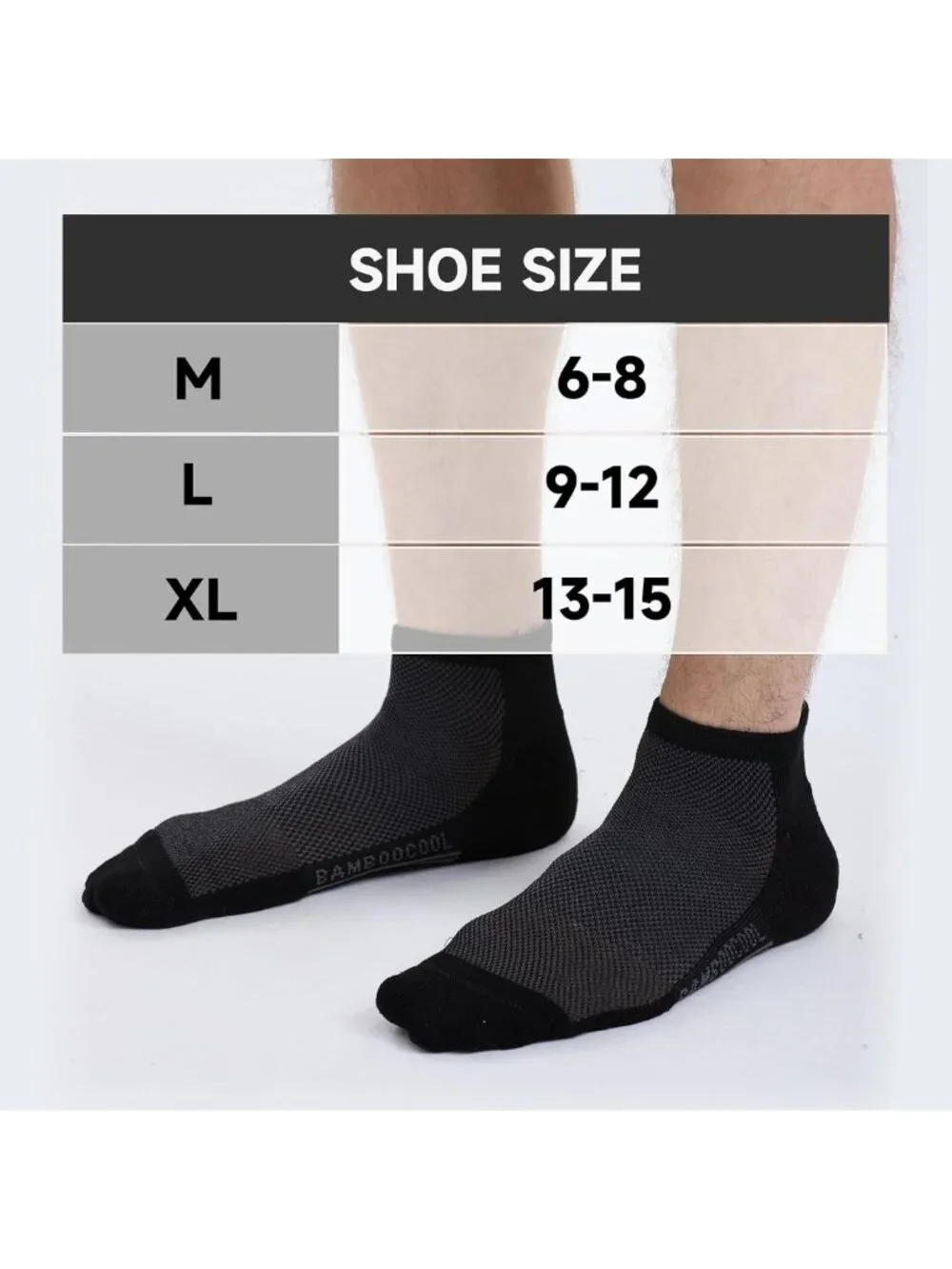 Men's Athletic Ankle Socks - Moisture Wicking, Anti-Odor, Breathable, Arch